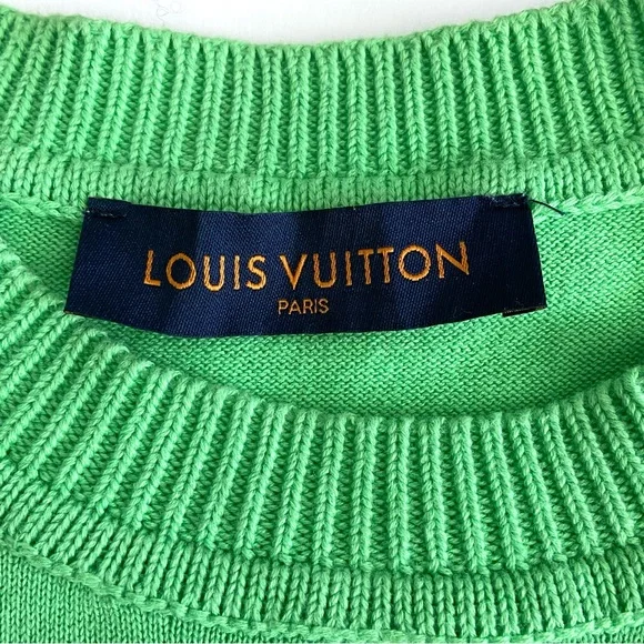 Louis Vuitton Japan Sweater Top Green Made in Italy Size M - Picture 8 of 10